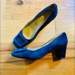 Ann Mashburn suede heels, Pacific blue size 9 $298
